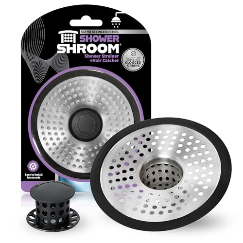 ShowerShroom Stainless Steel Shower Drain Hair Catcher - Inside Fit, No Size, USA Made