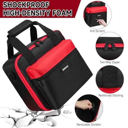 Impact Wrench Case Compatible with Milwaukee 2967-20/ Dewalt DCF900B/DCF891B/DCF961B/DCF899B Impact Wrench Kit,Tool Bag Compatible with Milwaukee Impact Battery and Charger,Bag Only