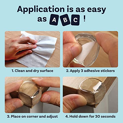 CalMyotis Baby Corner Protectors 12 Pack - Clear Edge Safety Guards for Baby Proofing