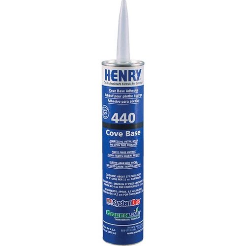 Hentry 12105 Cove Base Adhesive, Beige, 11 Oz Cartridge, Pack of 5