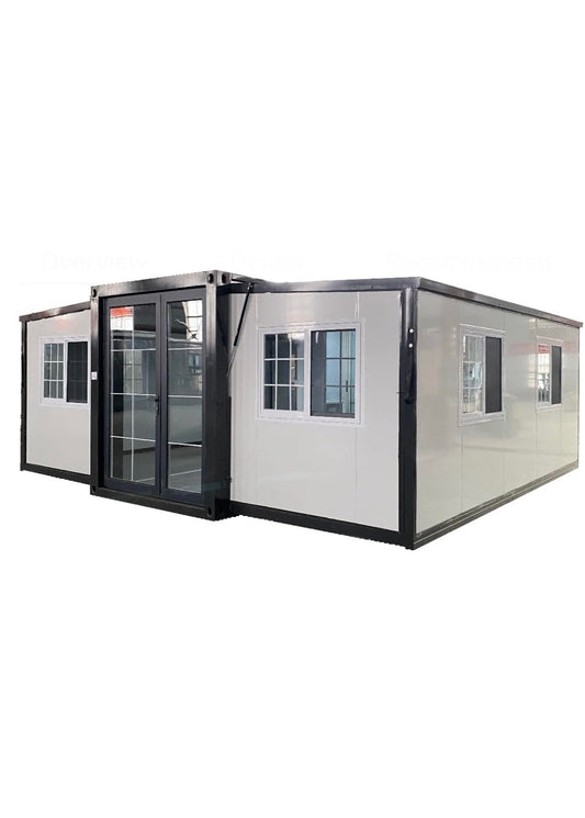 SAA Tiny Expandable Prefab Home - 1 Bath, 2 Rooms, 1 Kitchen - Foldable, Portable, Modular Guest House - 19 x 20 FT