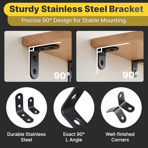 20 Pack Stainless Steel Corner Brackets for Furniture Reinforcement