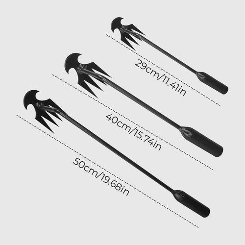 MFIE Peachloft Weed Puller - Peachloft Garden Weed Pulling Tool Uprooting Weeding Tool, Portable Garden Weeder, 4 Teeth Manganese Steel Forged Hand Tool for Uprooting Weeds (19.7in)