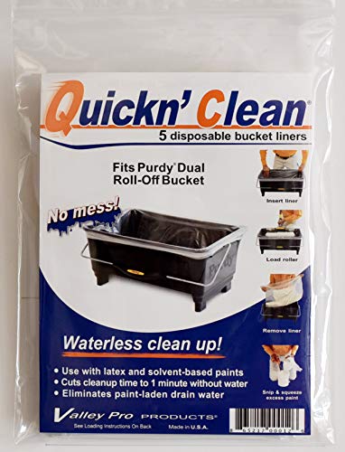 Quickn'Clean 5 Liners for Purdy Dual Roll-Off Bucket – Fits Purdy System