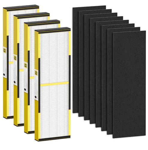 Cabiclean FLT4825 HEPA Filter B Replacement for AC4825/AC4825E - 4 Filters + 8 Carbon Pre-Filters