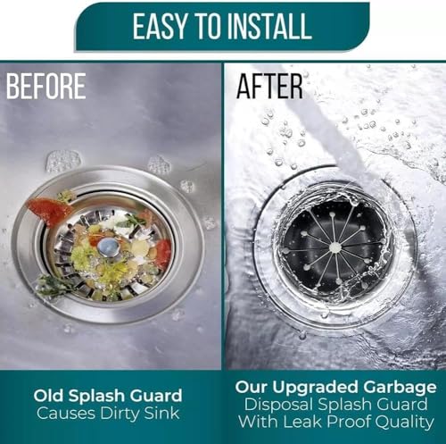 Universal 3-Inch Sink Garbage Disposal Splash Guard – Rubber Baffle Cover