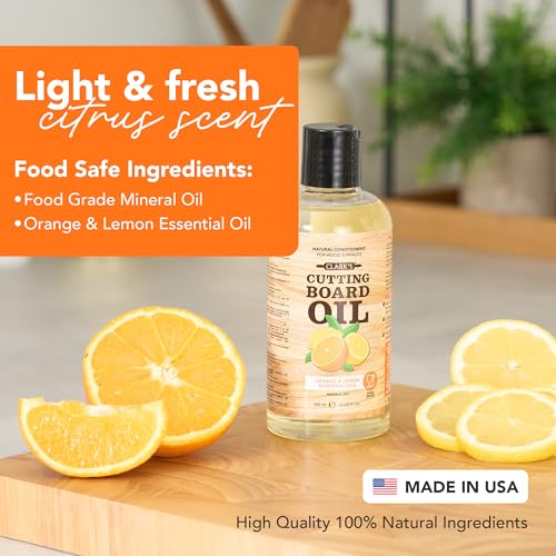Clark's Orange & Lemon Scent Cutting Board Oil 12 oz Food Grade Mineral Oil