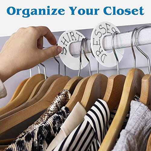 Set of 30 Blank White Closet Dividers for Hanging Clothes ? Clothing Rack Dividers for Organization