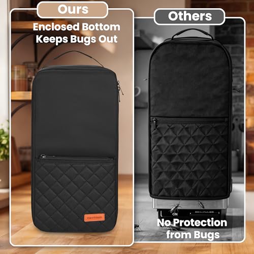 CROTIRAD Universal 8-14 Cup Food Processor Cover with Dust-Proof Pockets