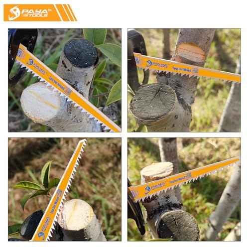 Wood Pruning Reciprocating Saw Blade,6-Inch 6TPI Reciprocating Saw for Tree Trimming, Wood Cutting (Yellow-5 Pack)