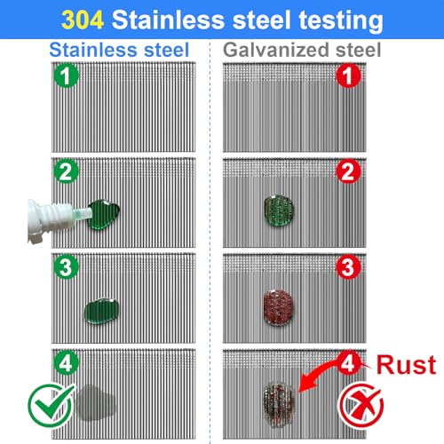 SimCos 16 Gauge 2 Inch Stainless Steel Finish Nails 1800 Pack for Outdoor & Indoor Use