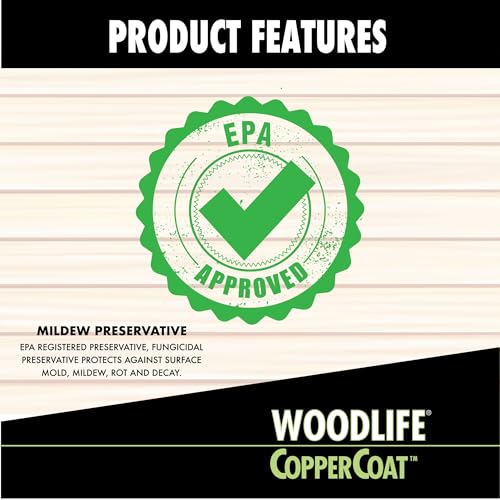 Wolman Woodlife CopperCoat Green Wood Preservative Quart, Eco-Friendly Insecticide & Fungicide for Exterior Wood