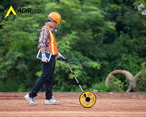 AdirPro Digital Measuring Wheel 12-inch Wheel, Large LCD, 44in Telescoping Handle