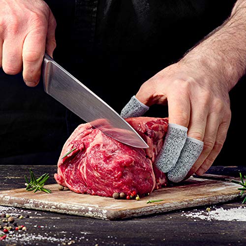 Honoson 60 Pieces Finger Cots Cut Resistant Finger Protector Reusable Thumb Sleeve Anti Slip Thumb Protectors Guards for Kitchen Sculpture Work