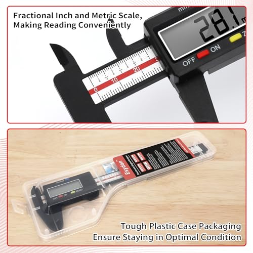 Esydon 6-Inch Digital Caliper with LCD Screen, Auto-Off, Precision Measurement for DIY & Household
