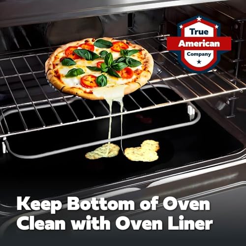 Cooks Innovations Made in USA Non-Stick Oven Liner 16.5" x 23" (Black) BPA-Free