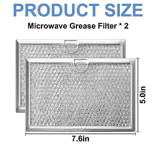 TOMOON 5304464105 Microwave Grease Filter – 2 Pack, Reusable Aluminum Vent Filter