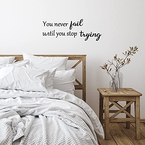 Never Give Up Affirmation Wall Decals - 5 Sheets Inspirational Quotes for Home & Office