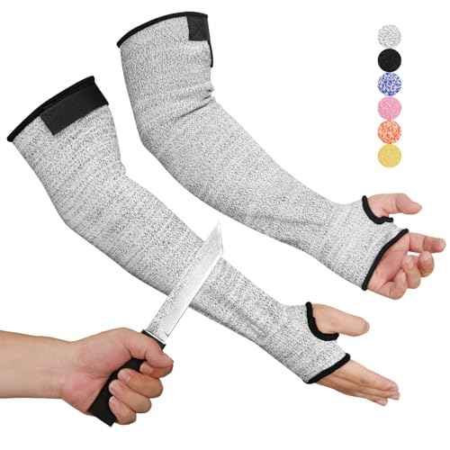 Cut Resistant Arm Sleeves for Men Women, ANSI A6 Arm Protectors for Thin Skin& Bruising for gardening Farming Yard