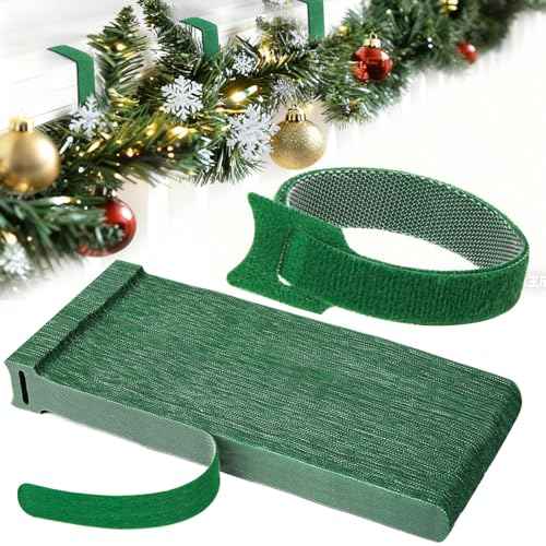 120 Pcs Christmas Garland Ties, 12" Adjustable Holiday Garland Ties, Reusable Nylon Garden Plant Cable Straps Xmas Tree Railing Tie Wreath Garlands Hanger for Stairs Door Banister Decoration (Green)