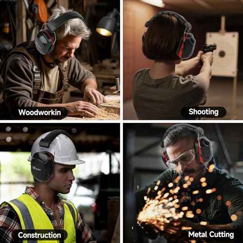 Noise Reduction Ear Protection Ear Muffs, Shooting Ear Protection, SNR 28dB Noise Cancelling Headphones for Adults Kids Autism, Hearing Protection for Shooting,Gun Range,Mowing