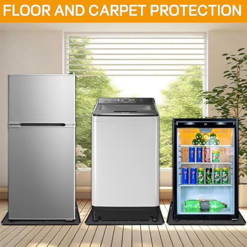 ieesspd Mini Fridge Mat 24x24x0.5 Black, Leak-Proof Drip Tray for Fridge & Washer