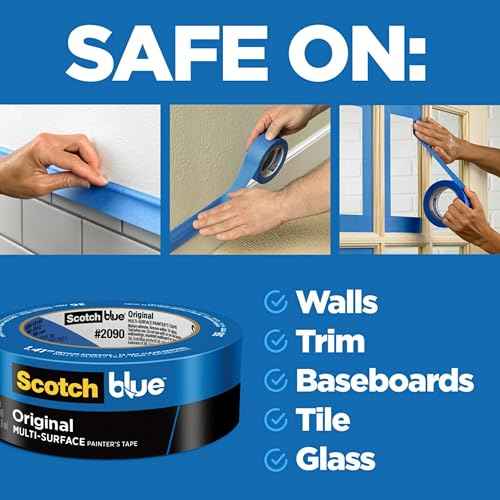 ScotchBlue Original Multi-Surface Painters Tape, 1 Inch Wide (0.94 In. x 60 Yds), 1 Roll, Blue Paint Tape Protects Surfaces and Removes Easily, Masking Tape for Indoor and Outdoor Use (2090-24NC)