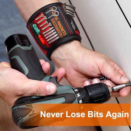 Stocking Stuffers for Men Women Gifts Magnetic Wristband: Men Gifts Tool Belt Magnet Wrist for Holding Screws Nails Christmas Gadget for Dad Adults Him Husband Who Have Everything (1)