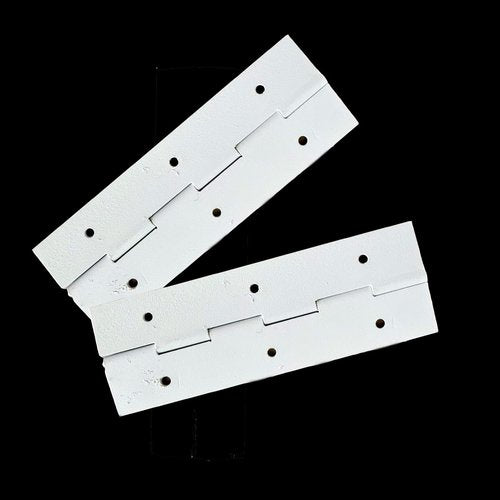 [2-Pack] 6-Inch White 304 Stainless Steel Piano Hinges,Heavy Duty 0.05-Inch Thick Continuous Hinges,2-Inch Open Width,Ideal for Modern Cabinet Doors, Display Cases & Furniture Hardware