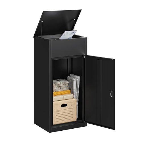 Yizosh Package Delivery Boxes for Outside,Extra Large Mailbox for Parcel with Secure Storage,Anti-Theft Parcel Mailbox with Coded Lock,Steel Package Delivery Box for Outdoor,Porch,Curbside