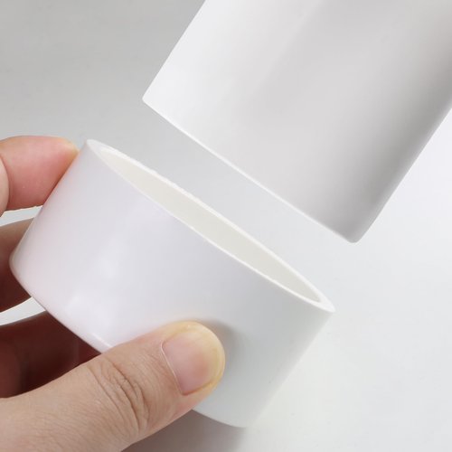 SCH40 PVC Cap 2 Inch - Fit Standard 2" SCH40 PVC Pipes (OD Approx. 2.375"), Zernmiarder Furniture Grade Pipe Caps, White Pipe Cover Fittings for Plumbing, DIY, Garden & Furniture - 2 Pcs