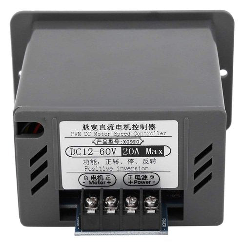 DC12V-60V/20A Motor Speed Controller, DC Motor Speed Controller, Forward/Reverse Electric Motor Speed Regulator, Suitable for DC brush motor.