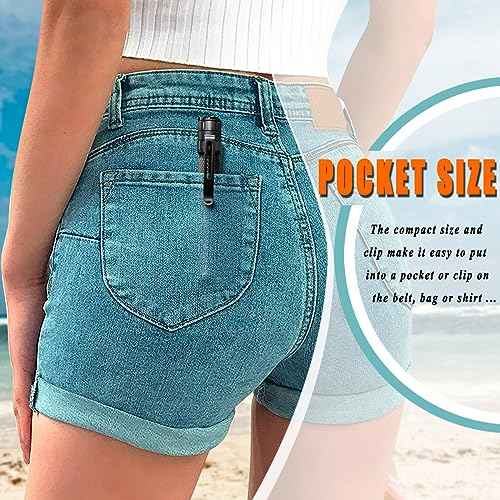 Mini Flashlight 3 Modes Small Flashlights LED Powerful High Lumens Tactical Pen Light with Clip,Slim Portable Pocket Compact Torch for Emergency Inspection AAA Battery Water-Resistant(3.4 & 5.2 inch)