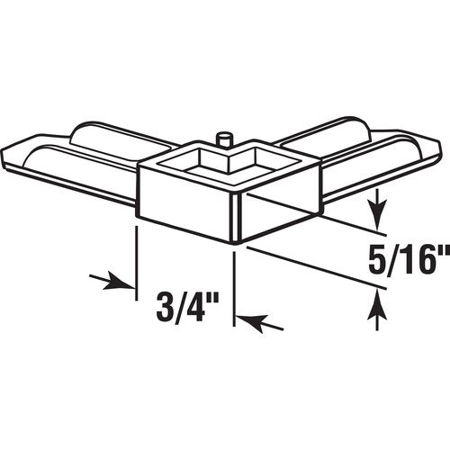Prime-Line PL 77298 Plastic Screen Frame Corners, 5/16 in. x 3/4 in., Matte Black Finish (4 Pack)