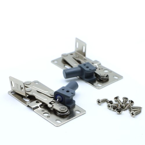 Hxszk LD-0220-50SC Soft-Close Pivot Hinges 2-Pack, Silent Tip Out Tray & Cabinet Hinges, Heavy-Duty Self-Closing for Kitchen/Bathroom (Silver)