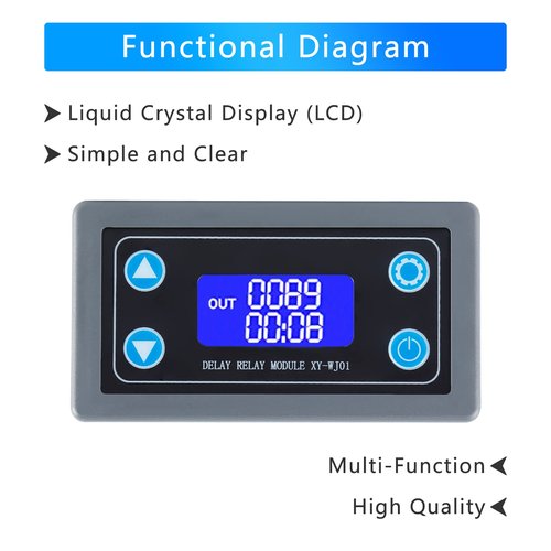 EC Buying XY-WJ01 Delay Relay Timer Module DC 6-30V 12V 24V 0.01s-9999min 50mA Digital Timer Period Switch AC 220V Power On-Off Controller LCD Display Button