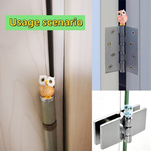 Owl Hinge Heads Decorative Topper Set of 3, Bird Magnetic Hinge Head Toppers,Door Hinge Head Home Decoration Magnetic Hinge Head Home Decoration(B)