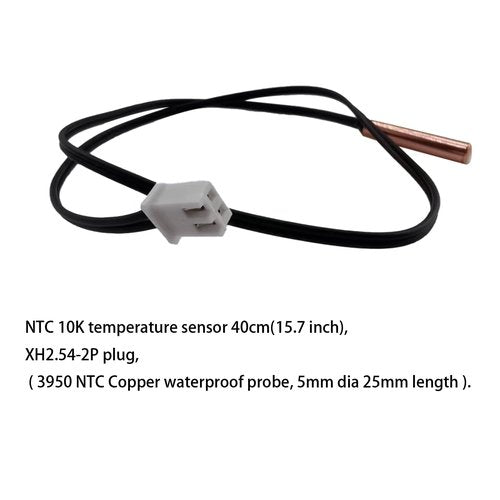 4 Pcs 10K NTC Thermistor Probe 15.7Inch, Air Conditioner Temperature Temp Sensor, Copper Sensitive Temperature Temp Sensor for Air Conditioner.