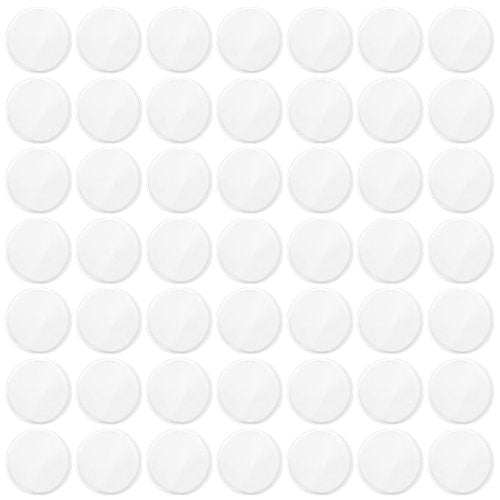 Yuanchu 50 Pcs Glass Table Top Anti Slip Pads, Extremely Soft Clear Glass Table Top Non-Adhesive Rubber Pad for Glass Photo Frame Furniture Kitchen Cabinets Avoid The Movement of Glass