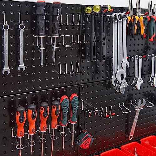 Ultrawall 2 Pcs Metal Pegboard Wall Panels, Peg Boards for Garage Tool Storage