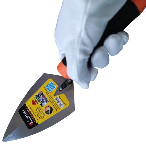 ESreake 2 Pcs Masonry Hand Tool Set, 6" Pointing & Gauging Trowel Set with Soft Grip Handle