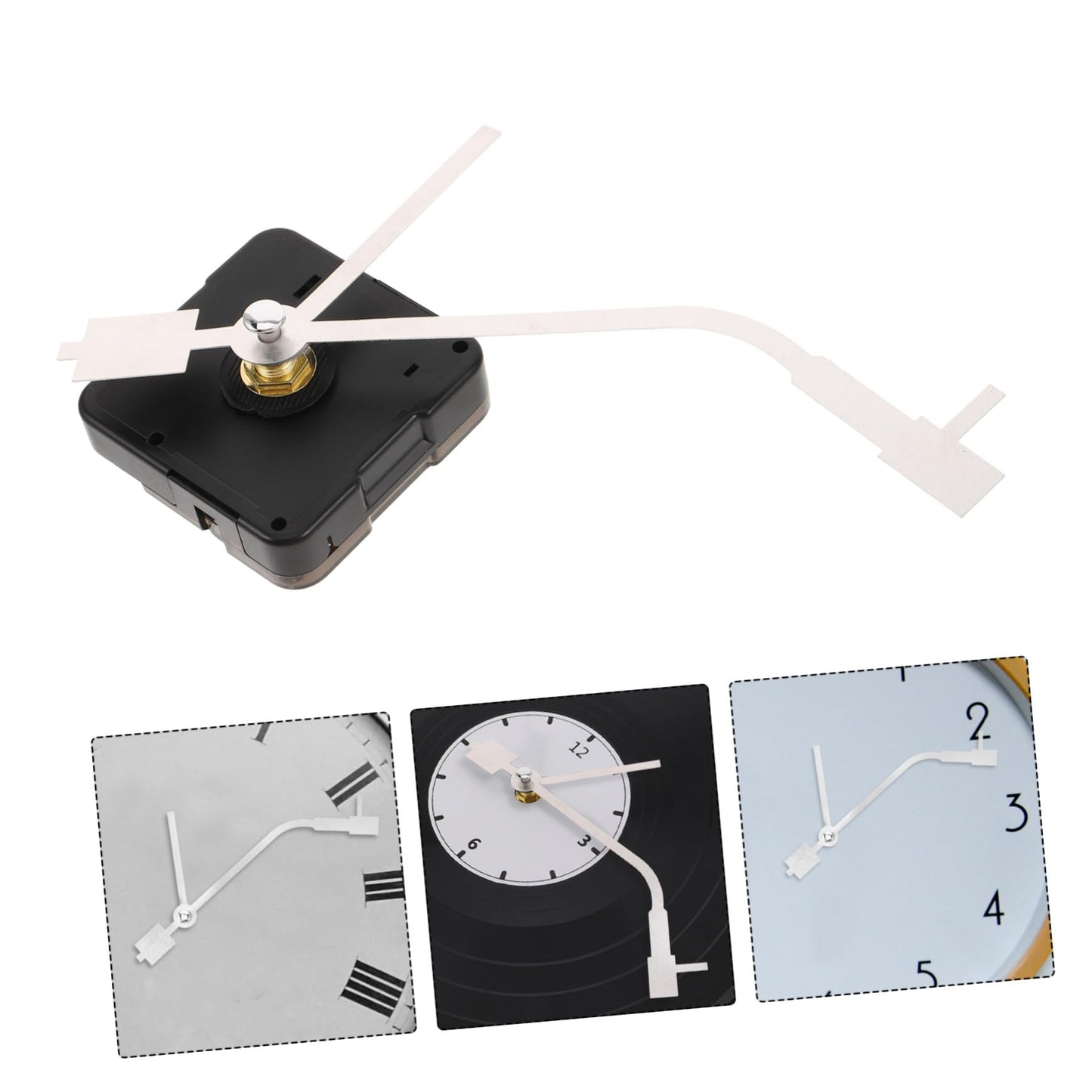 LIFKOME 1 Set Vinyl Record Clock Mechanism Kit Easy Installation Accurate Display Durable Components for DIY Clock Repair and Creative Home Decor
