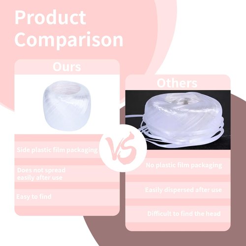 Polyester Nylon Plastic Rope Twine, 4cm Width 310m Bundled Roll for Packing, Gardening, Crafts, Carrying - Multi-Purpose Household Rope (White)