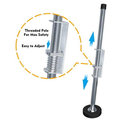 KARRYTON Ladder Levelers for Type II,I and IA Extension Ladders up to 32’,with Anti-Slip Threaded and Adjustable Extension Ladder Legs for Stairs and All Surfaces - Pair (Standard Version （20"）)
