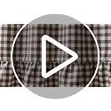 Bekecidi Farmhouse Oven Skirt - Black & White Gingham Plaid with Lace Trim & Ribbon Ties