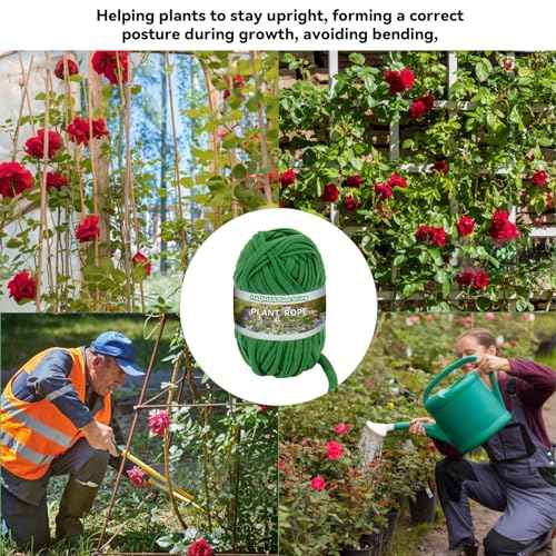 MAQIHAN 2 Pack Garden String - Plant Ties, Garden Twine, Gardening Tape, Tree Support, Stretchy Trap for Trees,Flowers,Green Soft Ties for All Plants All Gardeners(35M/Roll,115FT)
