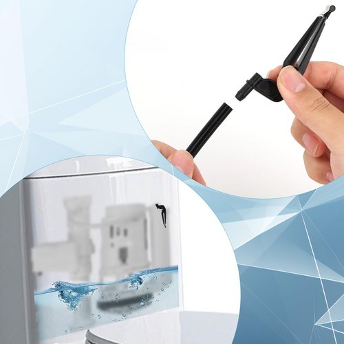 3pcs Toilet Refill Tube and Clip Replacement, Rubber & Plastic Toilet Tank Replacement Hose Kit Fill Overflow Parts Compatible with 100 200 200A 400A and Most Other Valves