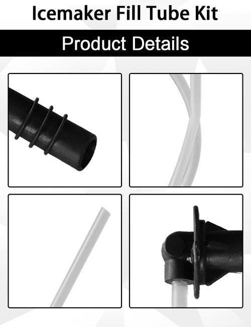 W11415785 Ice Maker Fill Tube Water Line Fit for Multiple Whirlpool Models Replace 12961401 67006317,1200mm(47.24in)