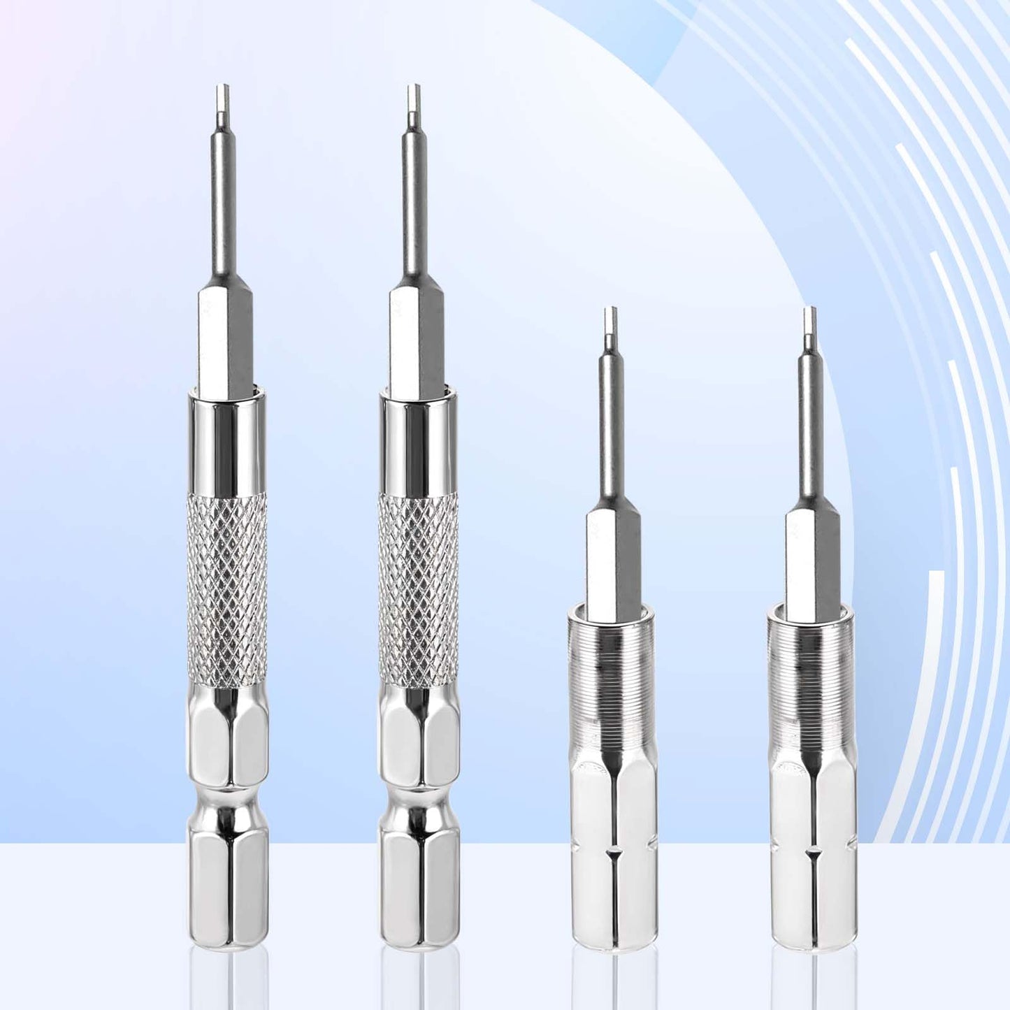 8Pcs 1/4 to 4mm Bit Adapter, Hex Screw Driver Bits Adapter Magnetic 1/4 to 4mm Drill Extension Bit Holder for Precision Bits Set