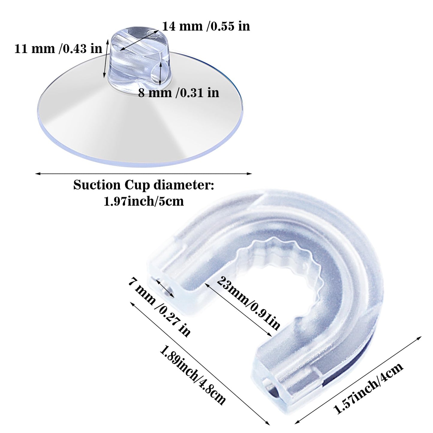 6 PCS Bathroom Shower Caddy Connectors, Shower rack not included, with 3 Pieces Rubber Rings Bathroom Decor Replacement Suction Cup Holders, Transparent Showers Suction Easy to Attach